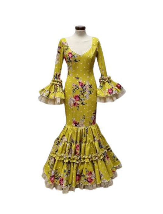 Size 38. Flamenco Dress. Mod. Romance Amarillo